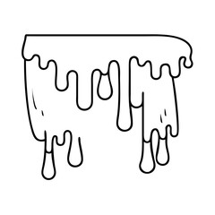 dripping paint effect icon, dripping paint effect line art - simple line art of dripping paint effect, perfect for dripping paint effect logos and icons