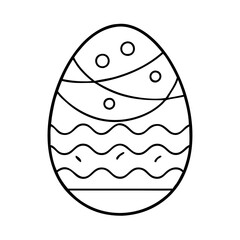 easter egg icon, easter egg line art - simple line art of easter egg, perfect for easter egg logos and icons