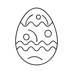 easter egg icon, easter egg line art - simple line art of easter egg, perfect for easter egg logos and icons