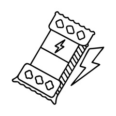 energy bar icon, energy bar line art - simple line art of energy bar, perfect for energy bar logos and icons