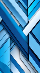 Abstract blue and white geometric pattern