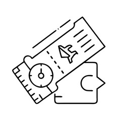 fast pass ticket icon, fast pass ticket line art - simple line art of fast pass ticket, perfect for fast pass ticket logos and icons