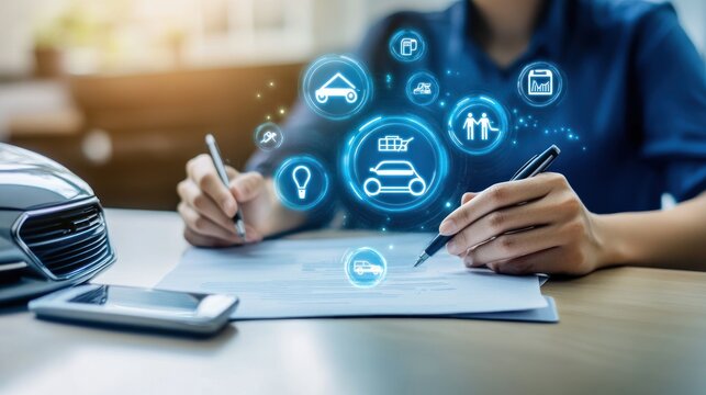 Signing vehicle insurance contract