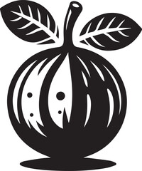 A Guava Fruit Vector Art Illustration EPS File
