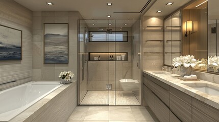 Fototapeta premium Luxurious modern bathroom design