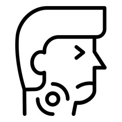 sore throat icon line