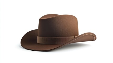 Brown cowboy hat,  isolated on white