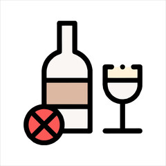 wine bottle and glass