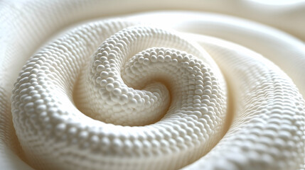 Fototapeta premium White fabric spiral texture closeup