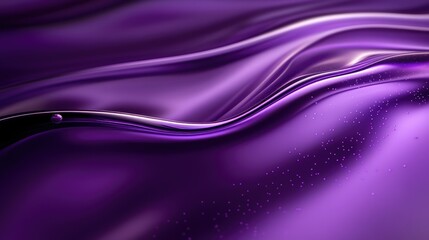 Abstract fluid purple background with subtle metallic highlights and dispersed particles