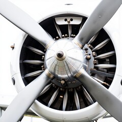 Aircraft Propeller Close-Up in Industrial Style  