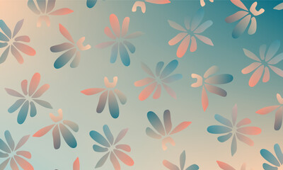 Seamless leafs gradient background vector