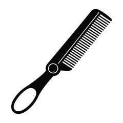 barber element isolated hair parting tool on white background.