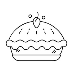 apple pie icon, apple pie line art - simple line art of apple pie, perfect for apple pie logos and icons