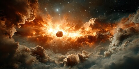 Fototapeta premium Asteroid banner