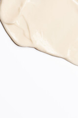 The texture of a cosmetic cream for the body or face
