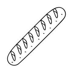baguette icon, baguette line art - simple line art of baguette, perfect for baguette logos and icons
