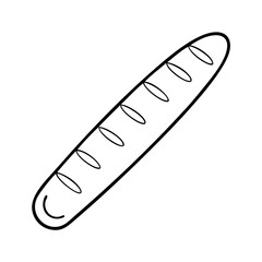 baguette icon, baguette line art - simple line art of baguette, perfect for baguette logos and icons