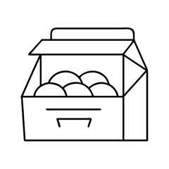 bakery box icon, bakery box line art - simple line art of bakery box, perfect for bakery box logos and icons