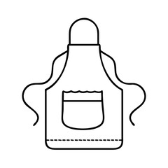 baking apron icon, baking apron line art - simple line art of baking apron, perfect for baking apron logos and icons
