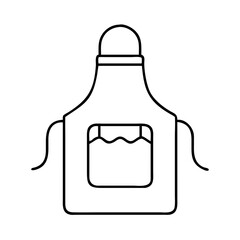 baking apron icon, baking apron line art - simple line art of baking apron, perfect for baking apron logos and icons
