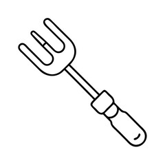 bbq fork icon, bbq fork line art - simple line art of bbq fork, perfect for bbq fork logos and icons