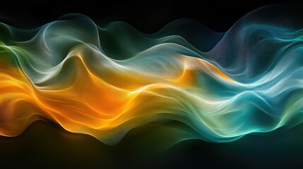 Obraz premium Abstract wavy lines of vibrant color. A dynamic display of flowing energy