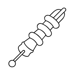 bbq skewer icon, bbq skewer line art - simple line art of bbq skewer, perfect for bbq skewer logos and icons