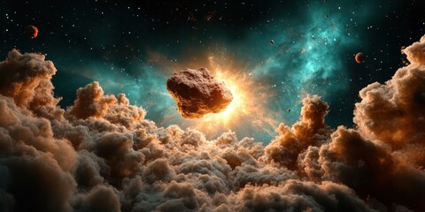 Obraz premium Asteroid banner
