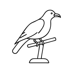 bird perch icon, bird perch line art - simple line art of bird perch, perfect for bird perch logos and icons