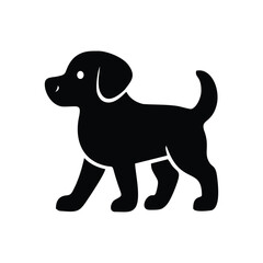 dog logo icon simple vector black color