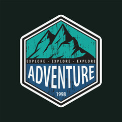 Adventure  Illustration typography for t shirt, poster, logo, sticker, or apparel merchandise