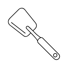 cake spatula icon, cake spatula line art - simple line art of cake spatula, perfect for cake spatula logos and icons