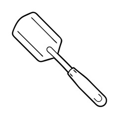 cake spatula icon, cake spatula line art - simple line art of cake spatula, perfect for cake spatula logos and icons