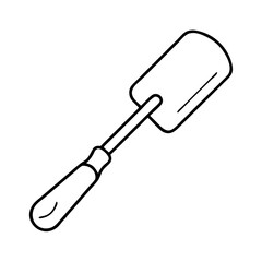 cake spatula icon, cake spatula line art - simple line art of cake spatula, perfect for cake spatula logos and icons