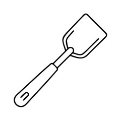 cake spatula icon, cake spatula line art - simple line art of cake spatula, perfect for cake spatula logos and icons