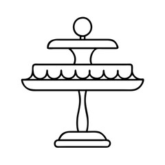 cake stand icon, cake stand line art - simple line art of cake stand, perfect for cake stand logos and icons