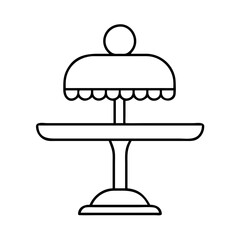 cake stand icon, cake stand line art - simple line art of cake stand, perfect for cake stand logos and icons