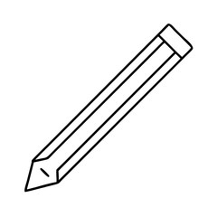 carpenter s pencil icon, carpenter s pencil line art - simple line art of carpenter s pencil, perfect for carpenter s pencil logos and icons