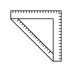 carpenter s square icon, carpenter s square line art - simple line art of carpenter s square, perfect for carpenter s square logos and icons