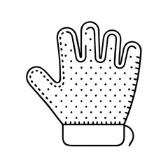 Obraz premium cat grooming glove icon, cat grooming glove line art - simple line art of cat grooming glove, perfect for cat grooming glove logos and icons