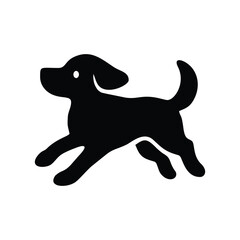 dog logo icon simple vector black color