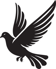 Beautiful Black Pigeon Vector Silhouette Art This Is An Editable And Printable Vector Eps File
