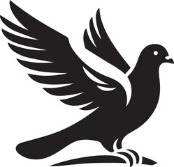 A Pigeon Vector Art Illustration EPS File
