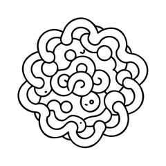 funnel cake icon, funnel cake line art - simple line art of funnel cake, perfect for funnel cake logos and icons