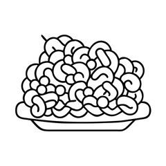 funnel cake icon, funnel cake line art - simple line art of funnel cake, perfect for funnel cake logos and icons