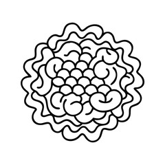 funnel cake icon, funnel cake line art - simple line art of funnel cake, perfect for funnel cake logos and icons