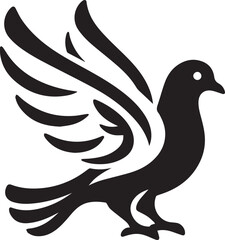 A Pigeon Vector Art Illustration EPS File
