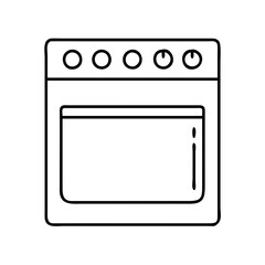 oven icon, oven line art - simple line art of oven, perfect for oven logos and icons