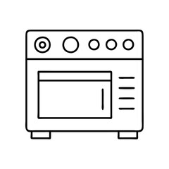 oven icon, oven line art - simple line art of oven, perfect for oven logos and icons